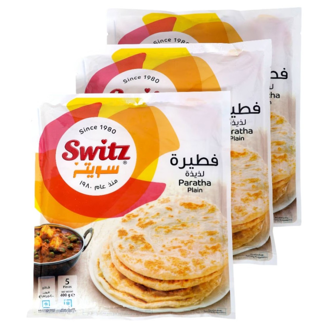 Switz Plain Paratha 400g Pack of 3