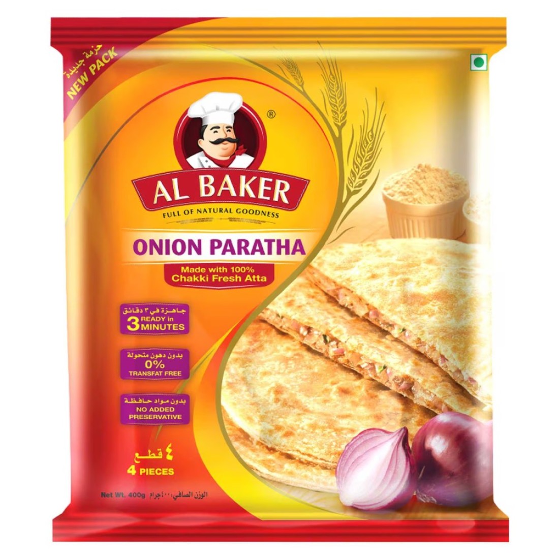 Al Baker Onion Paratha, 400g