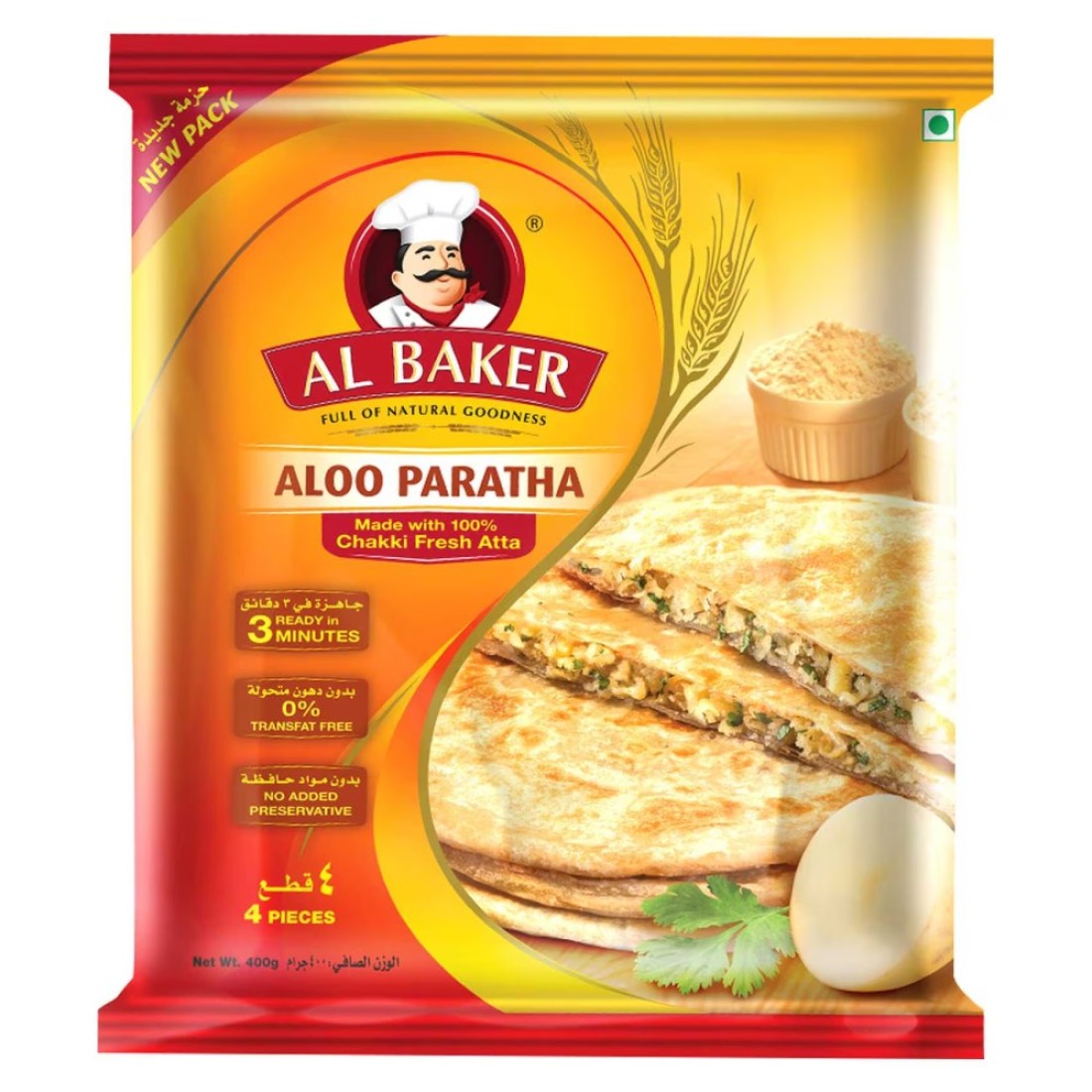 Al Baker Potato Paratha, 400g