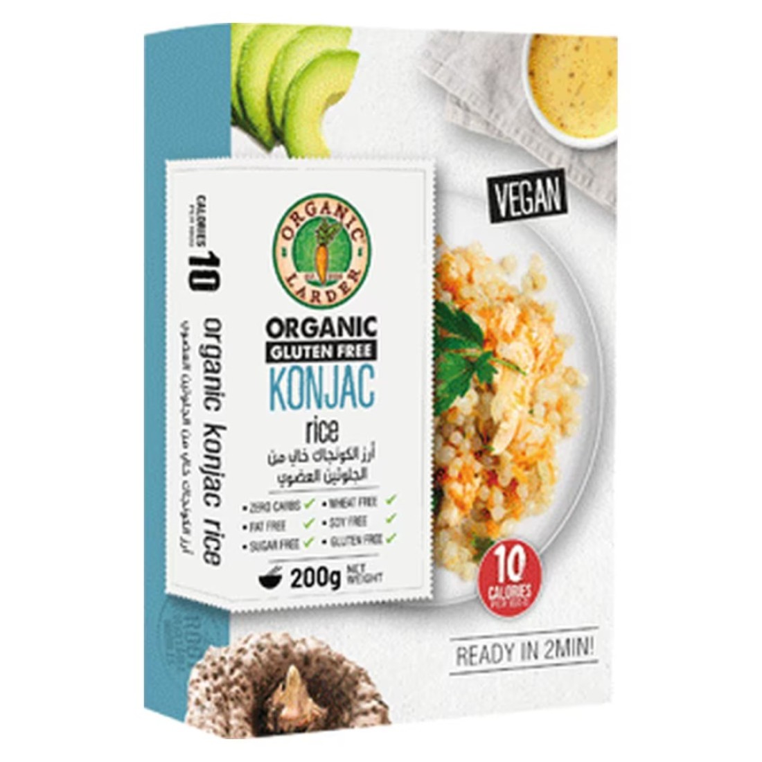Organic Larder Gluten Free Konjac Rice 200g