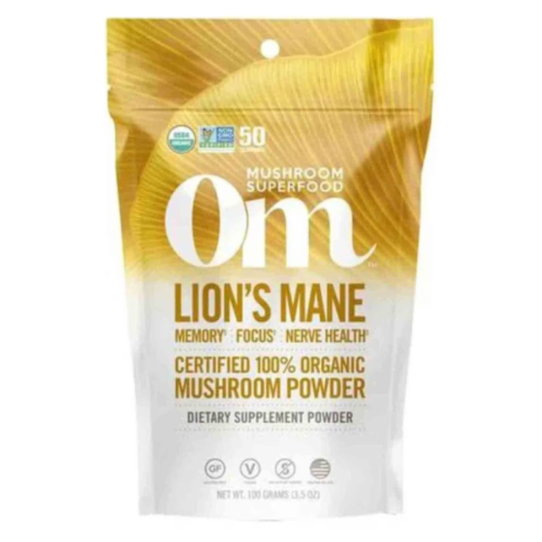 OM Lion&#39;s Mane Mushroom Superfood Powder 100g