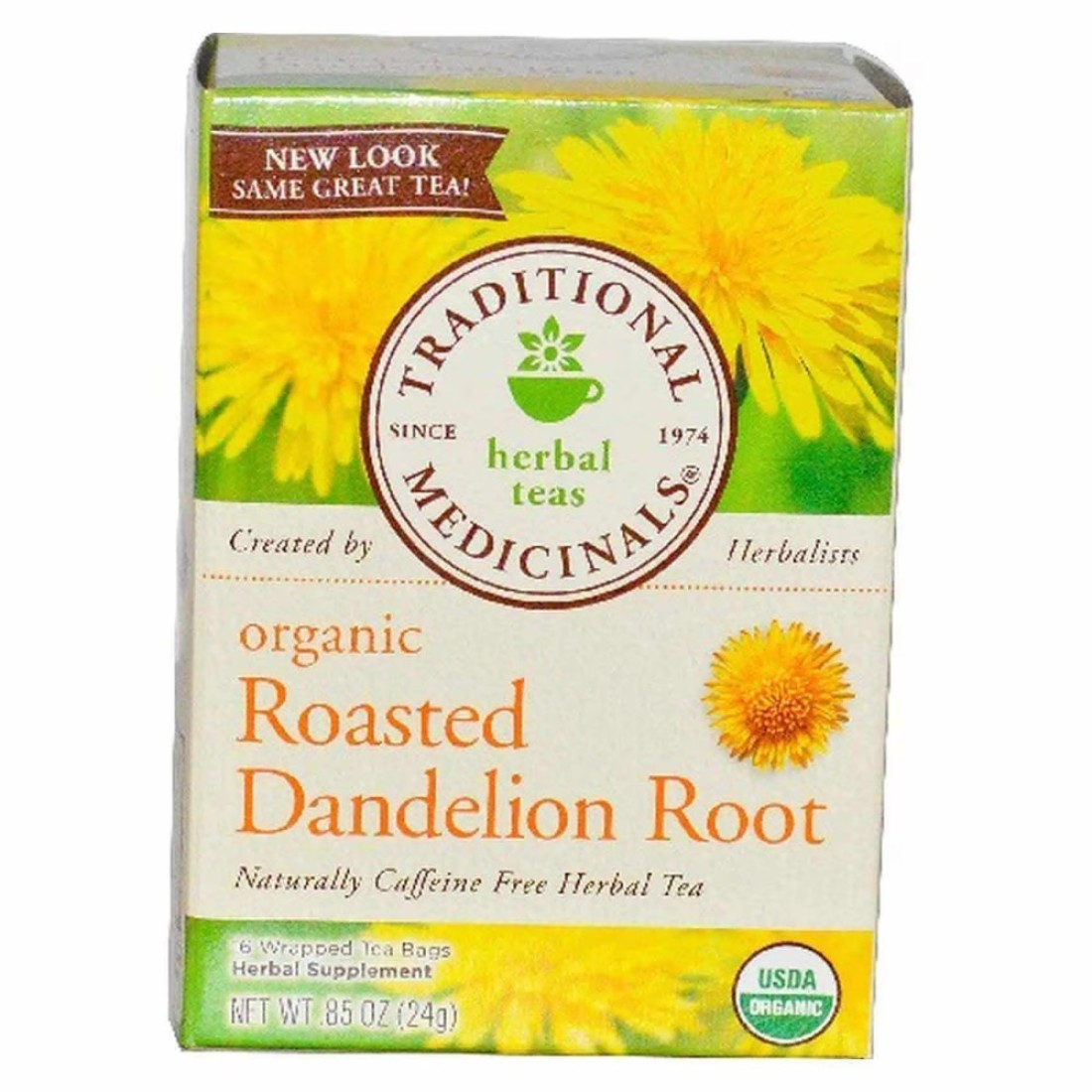Traditional Medicinals Organic Roasted Dandelion Root 16 Tea Bags