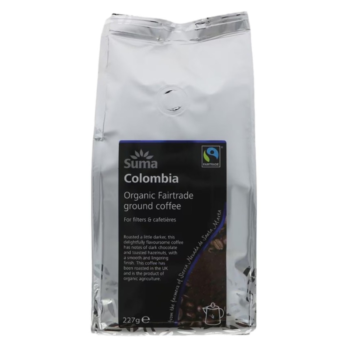 Suma Organic Colombia Ground Coffee FairTrade 227g