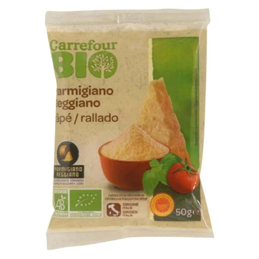 Carrefour Bio Parmigi Shredded Cheese 50g