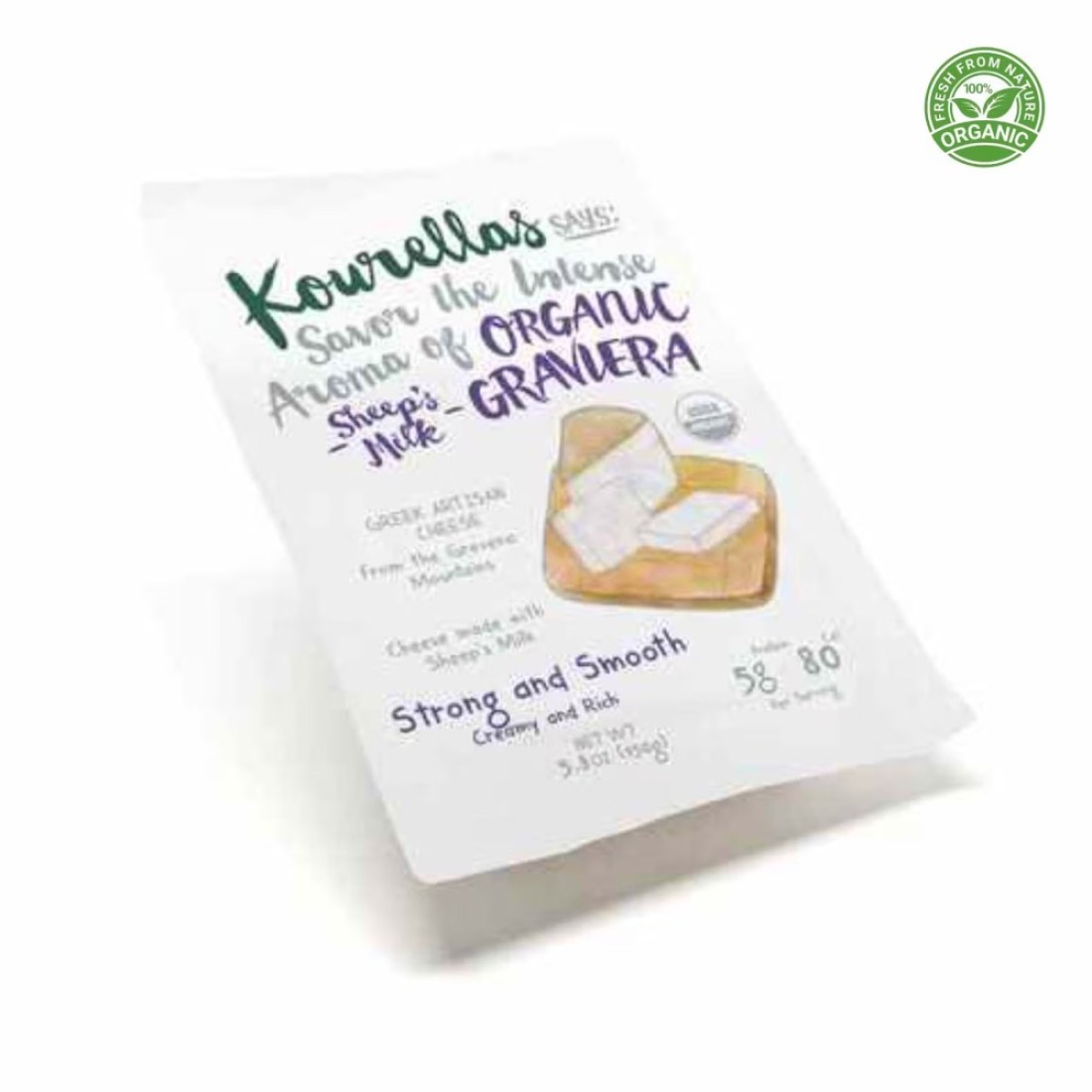 Kourellas Organic Sheep Graviera Cheese150g