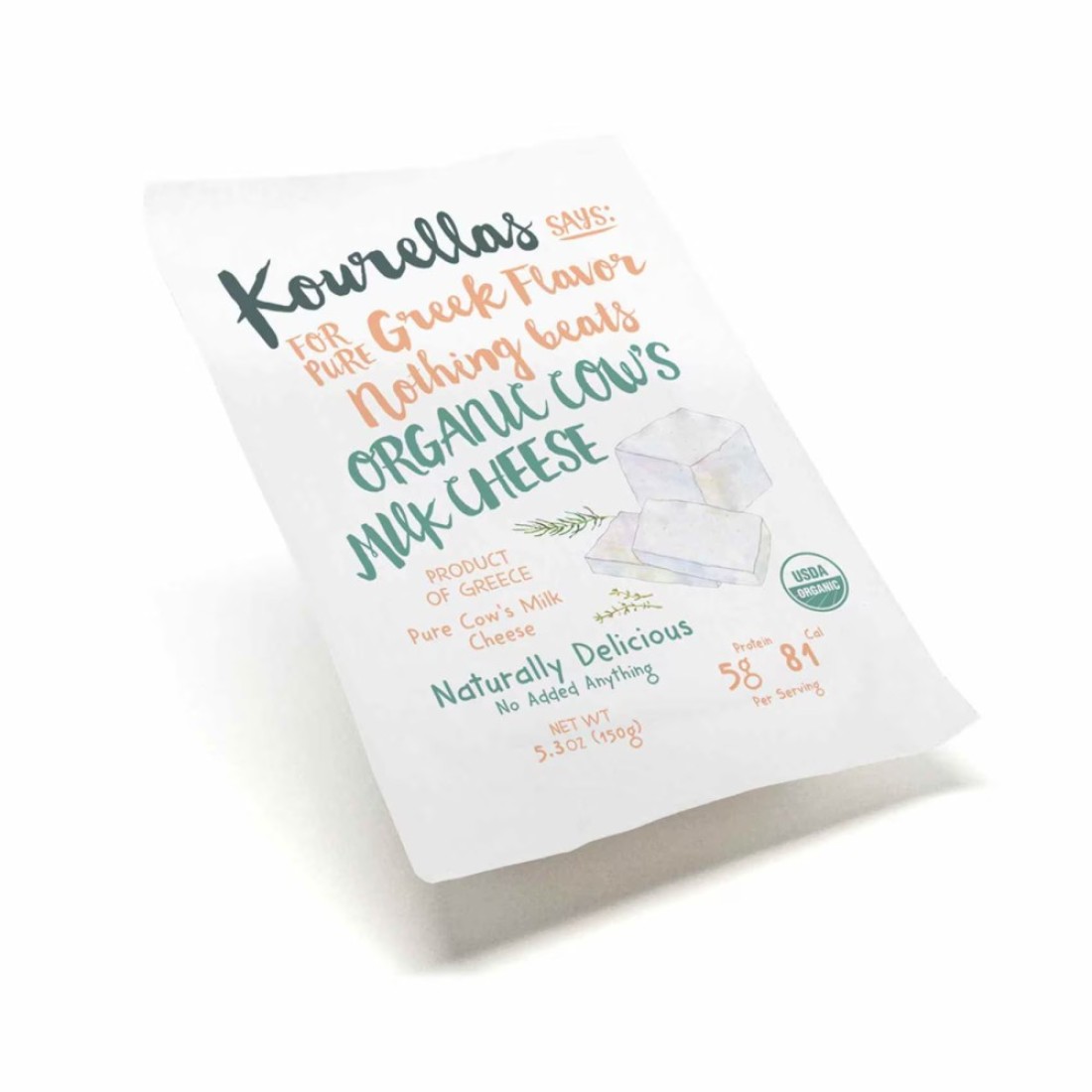 Kourellas Organic Cow milk Cheese150g