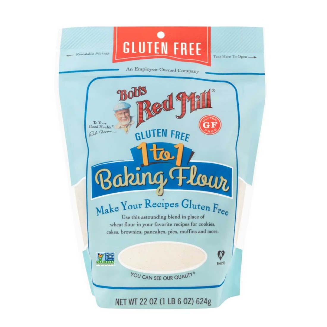 Bob&#39;s Red Mill Gluten Free Non-GMO 1-to-1 Baking Flour, 624g