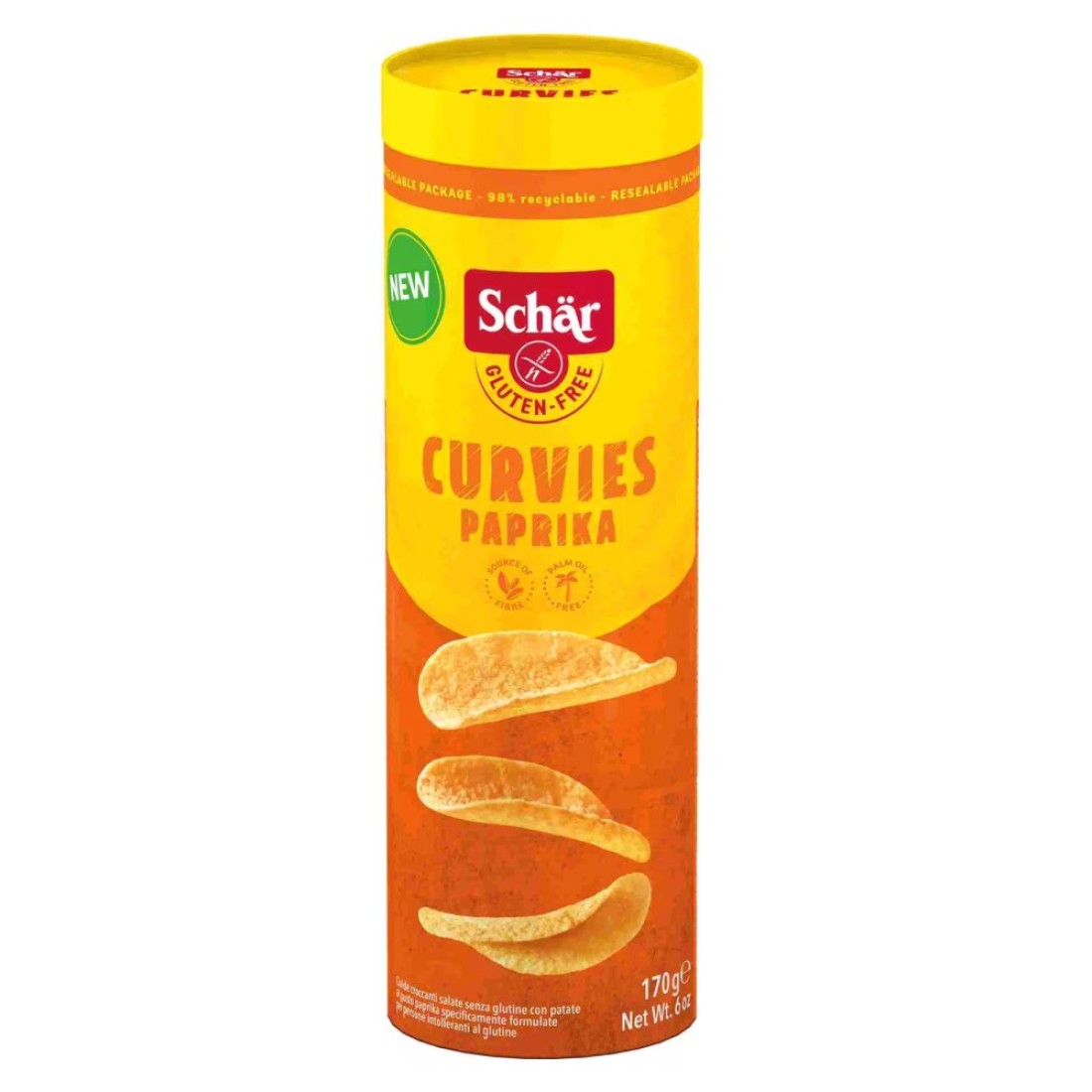 Schar Gluten Free Curvies Paprika Chips 170g