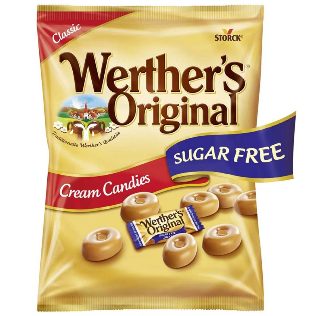 Storck Werther&#39;s Sugar-Free Original Cream Candies, 70g