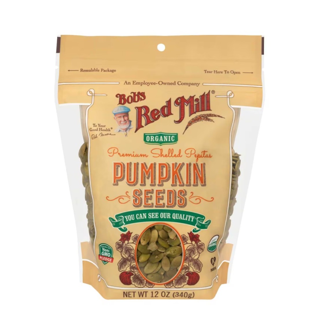 Bob&#39;s Red Mill Organic Shelled Pepitas Pumpkin Seeds, 340g