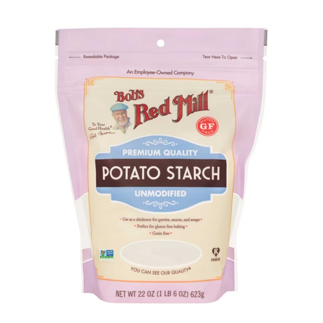 Bob&#39;s Red Mill Unmodified Gluten Free Non-GMO Premium Quality Potato Starch, 623g