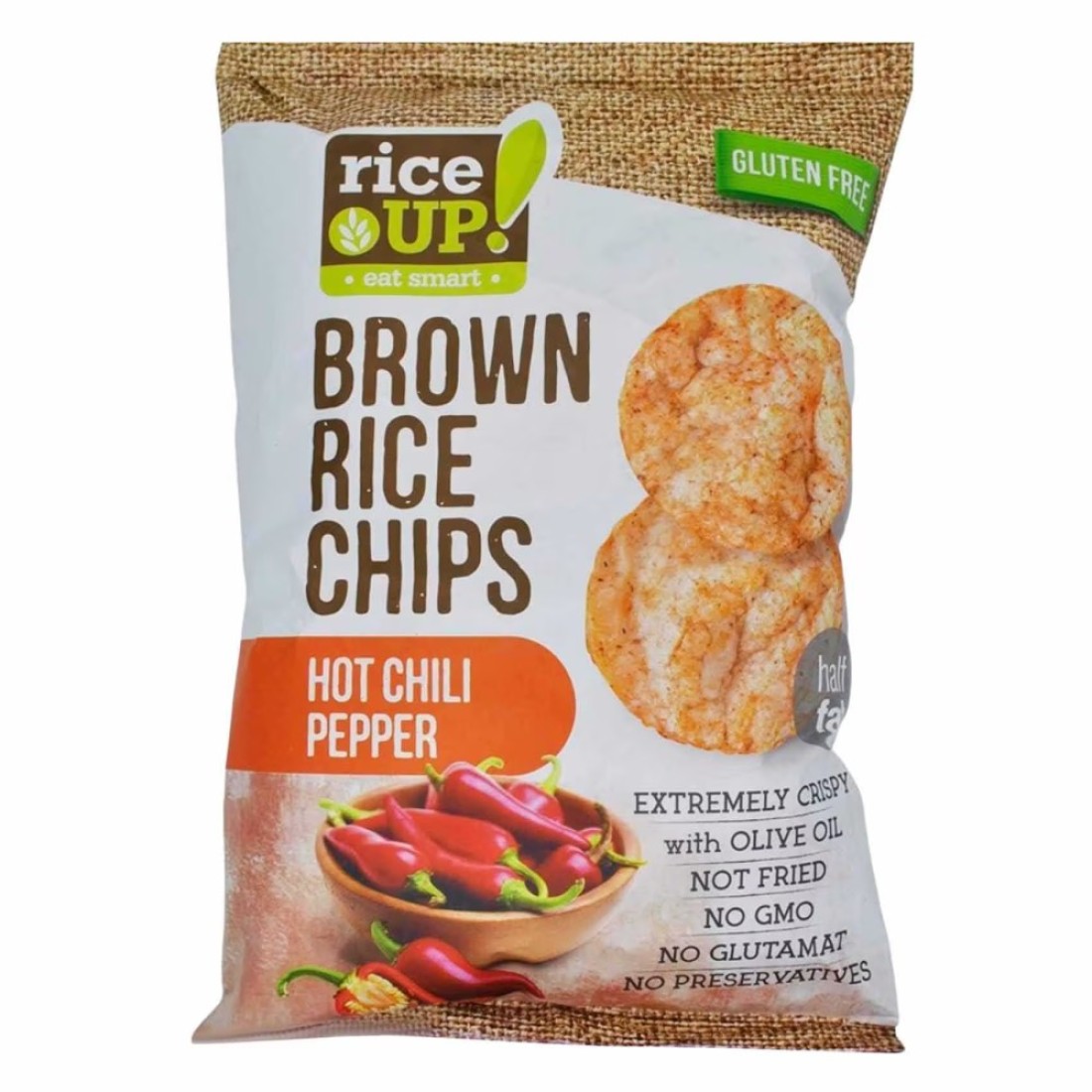 Rice Up! Hot Chilli Pepper Brown Rice Chips, 60g