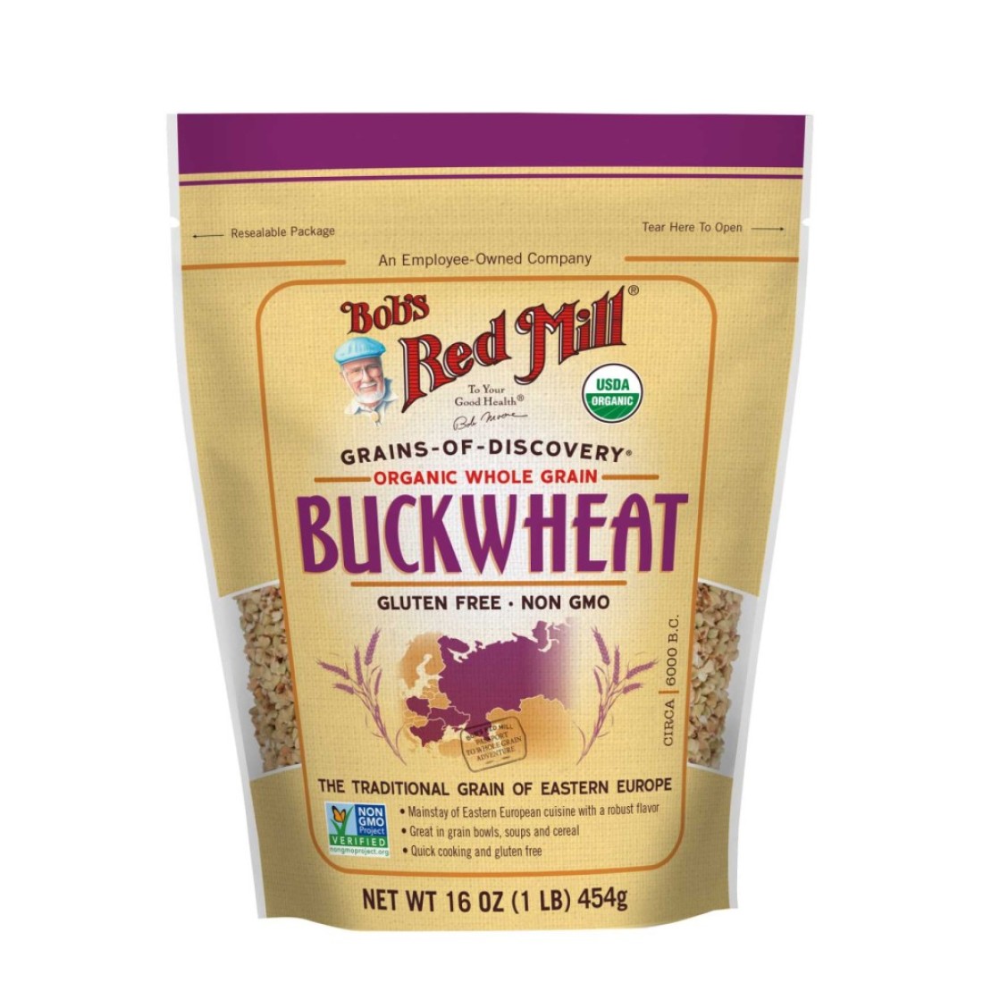 Bob&#39;s Red Mill Gluten Free Organic Whole Grain Buckwheat Groats, 454g