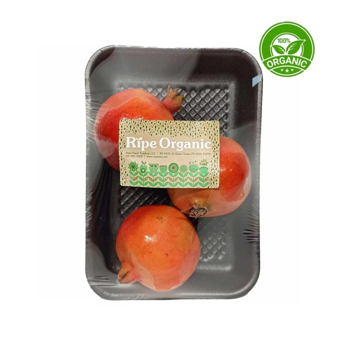Ripe Organic Pomegranates 550g