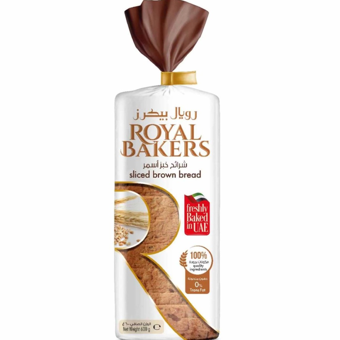 Royal Bakers Sliced Soft Brown Bread Rich In Fiber 600g