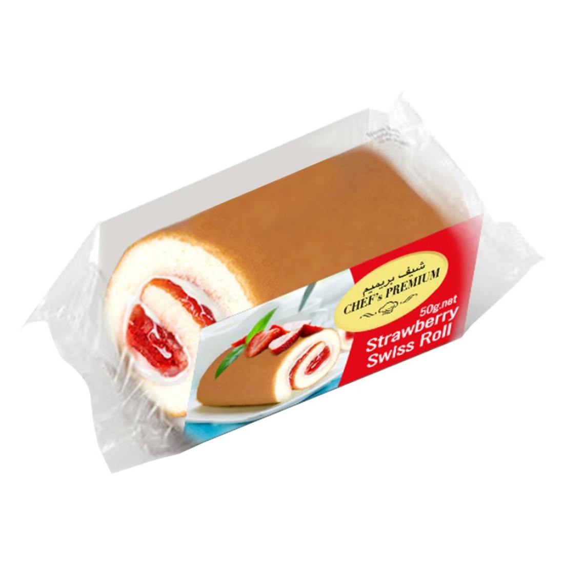 Chef&#39;s Premium Strawberry Swiss Roll 50g