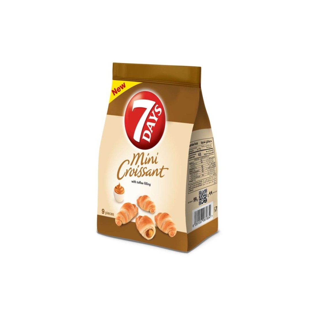 7Days Mini Croissant with Toffee Filling 99g