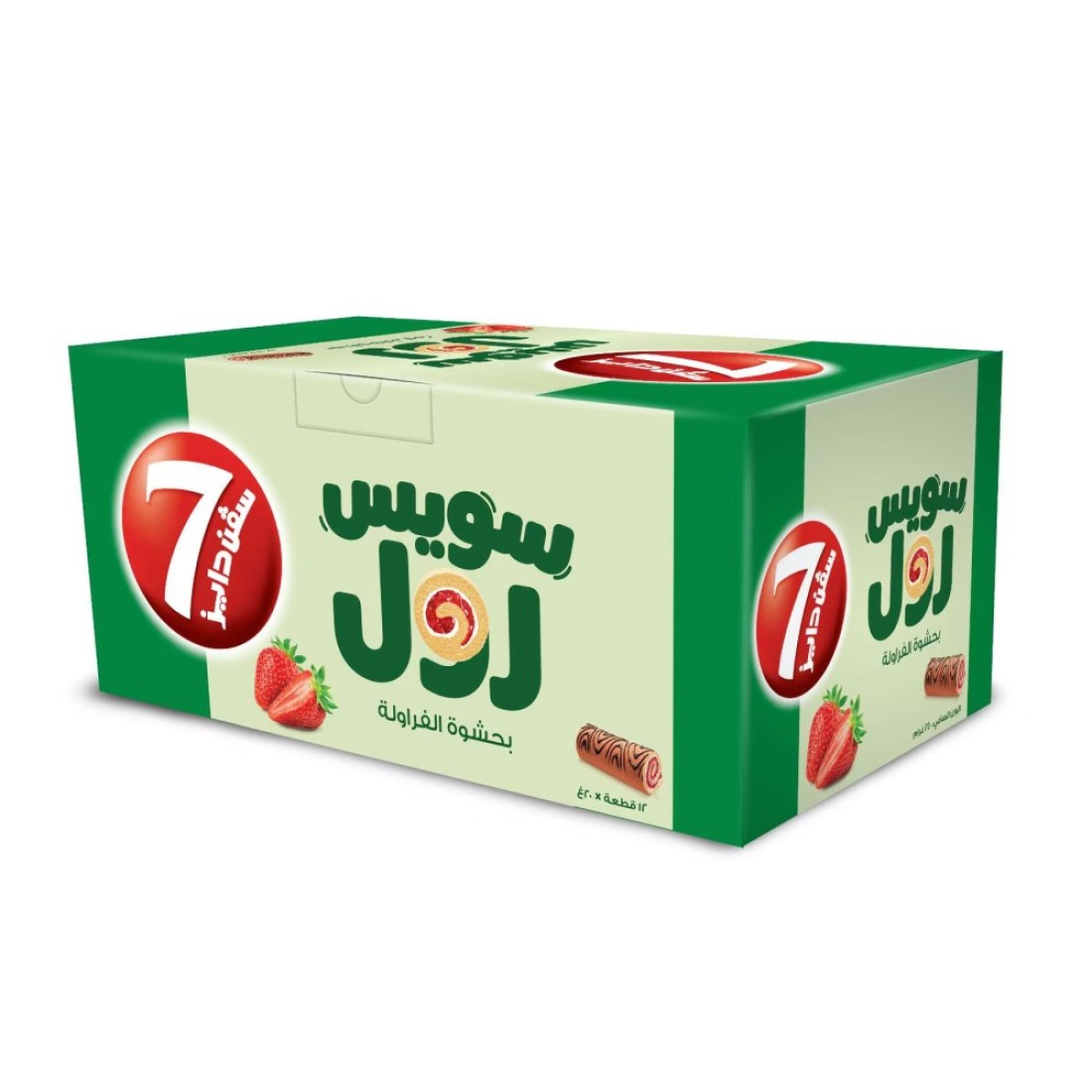 7 Days Strawberry Filling Swiss Roll 20g Pack of 12