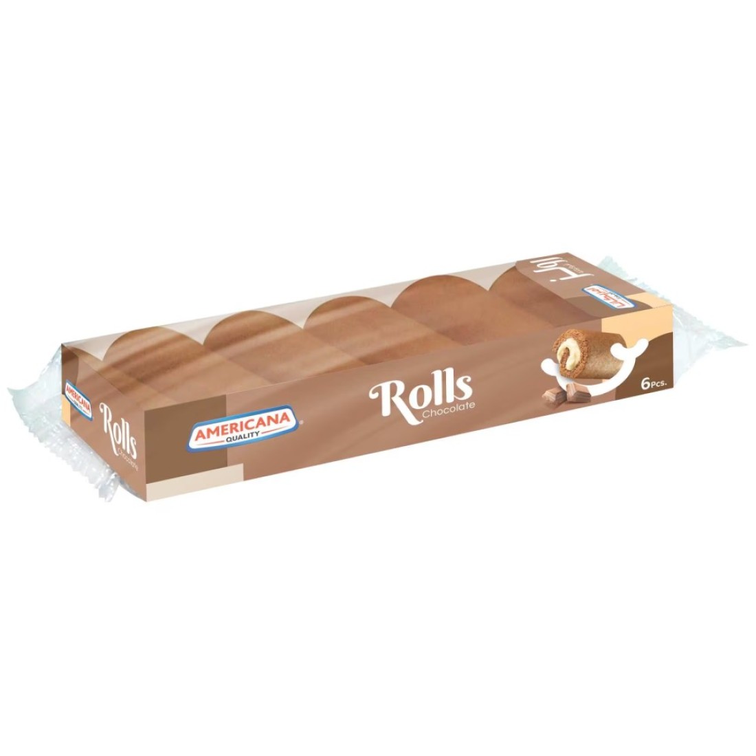 Americana Swiss Rolls- Chocolate 120g Pack of 6 Rolls
