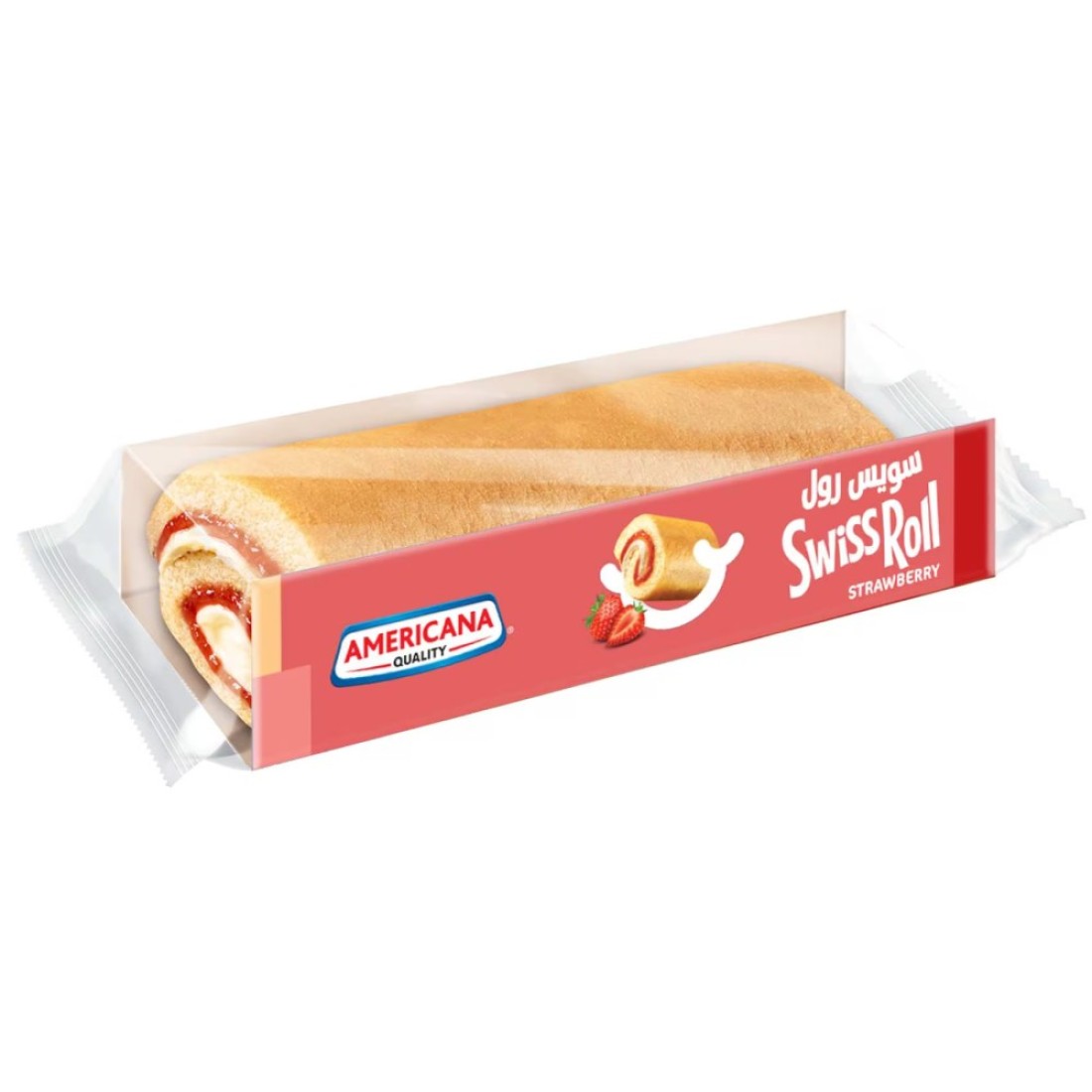 Americana Swiss Roll- Strawberry Large Size 110g