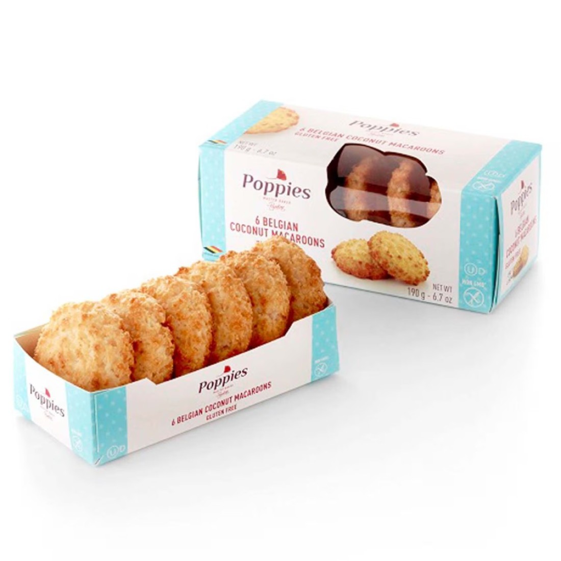 Poppies Belgian Coconut Macaroons 190g