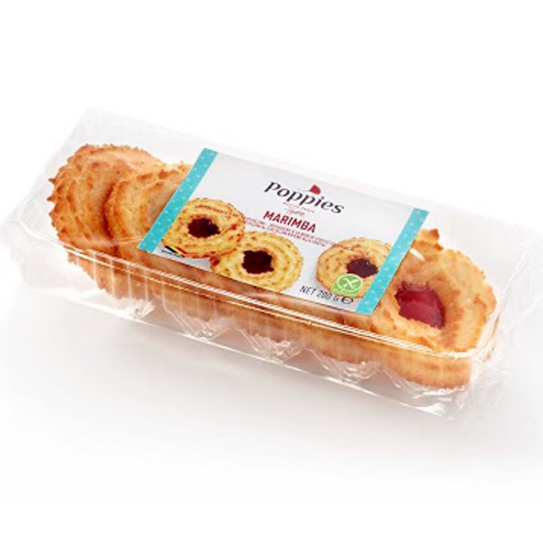 Poppies Marimba Belgian Jam Macaroons 200g