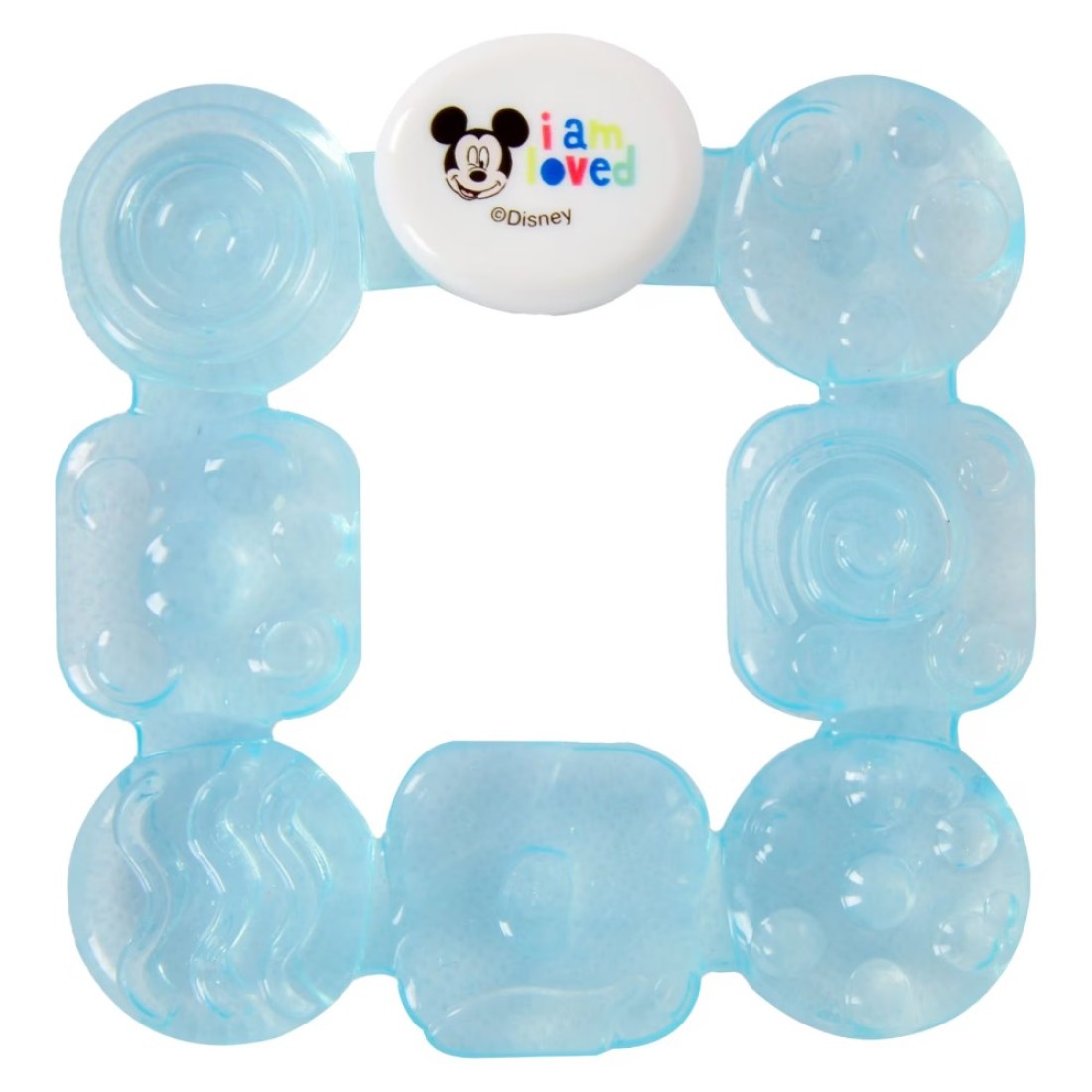 Mickey Printed Teether Blue TRHA29064 10x10cm