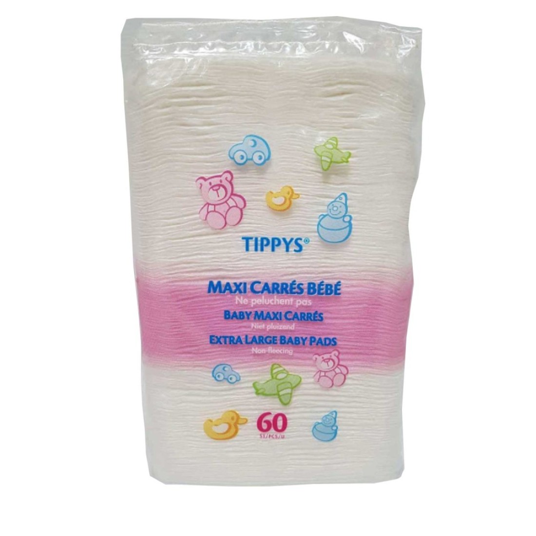 Tippy&#39;s Baby Maxi Square Cotton Pads 60 Pieces