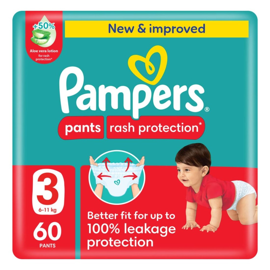 Pampers Rash Protection Pants Size 3 6-11kg Mega Pack 60 Pants