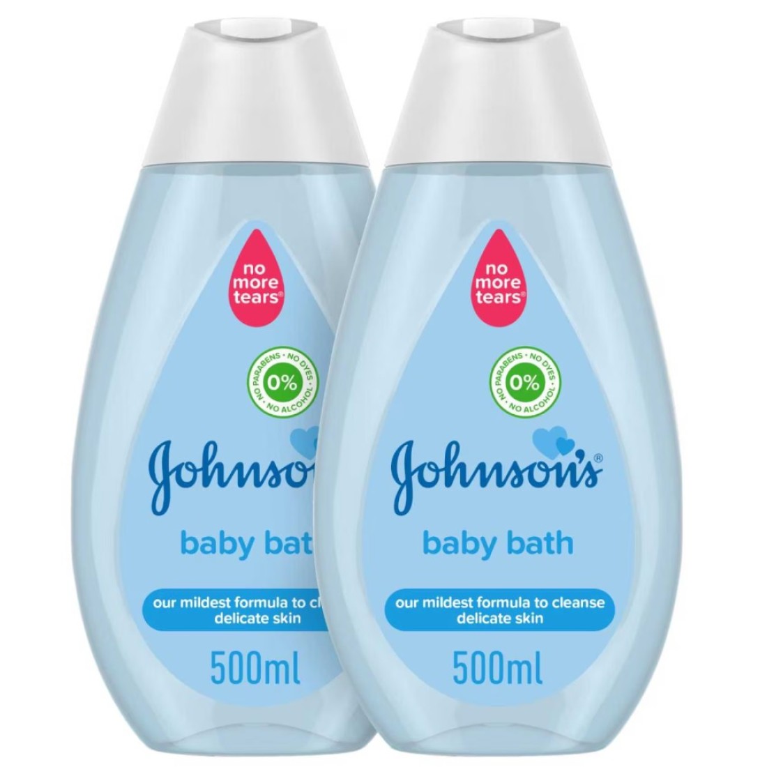 Johnson&#39;s Baby Bath NO MORE TEARS mildest formula gentle 500ml Pack of 2