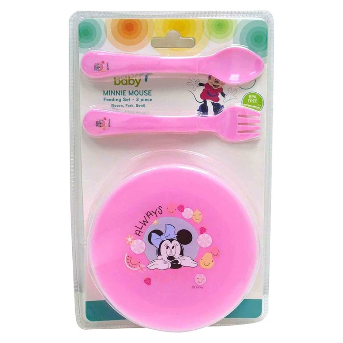 Disney Minnie Baby Feeding Set TRHA1714 Pink Pack of 3