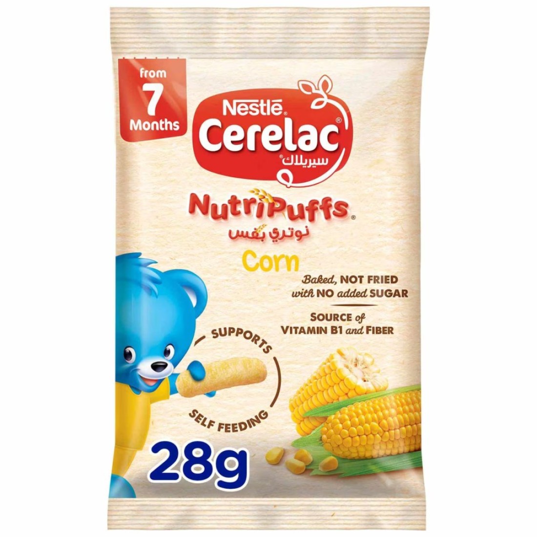 Nestle Cerelac Nutripuffs, Corn, from 7 Months, 28g