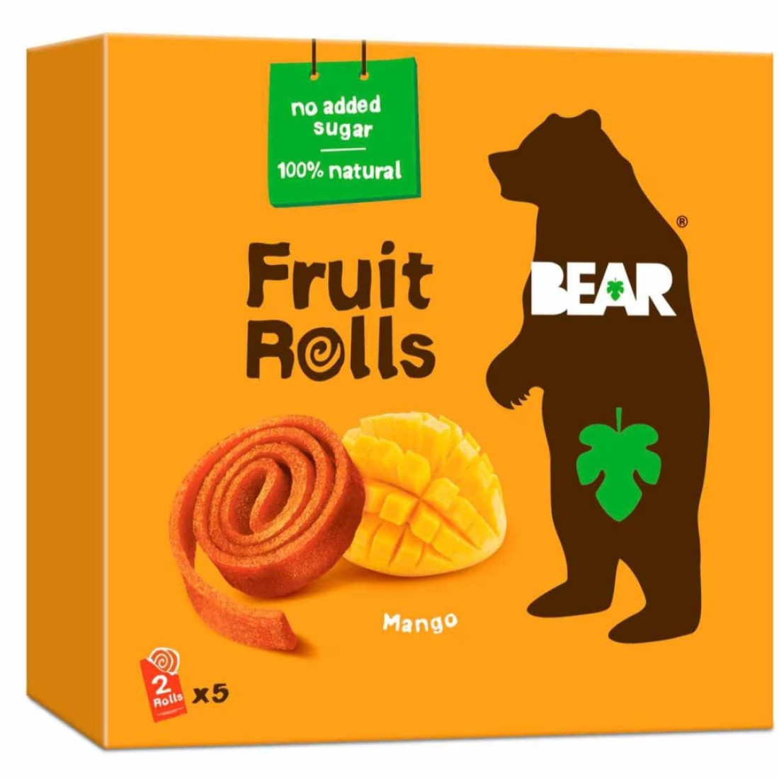 Bear Yo Yo&#39;s Pure Fruit Snacks, Mango, 20g Pack of 5