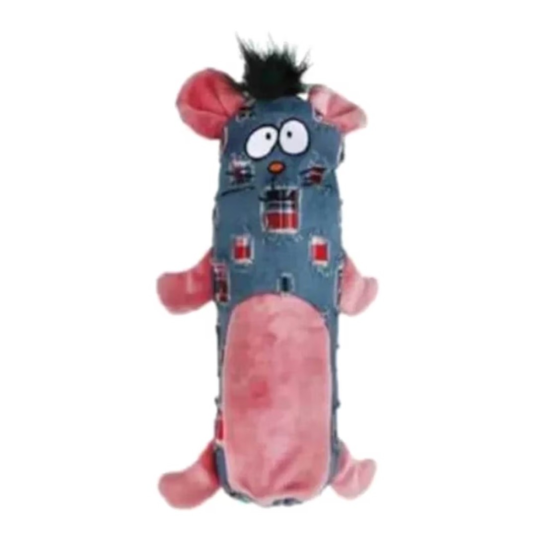 Les Filous Plush Mouse With Bottle Toy For Dogs Multicolour
