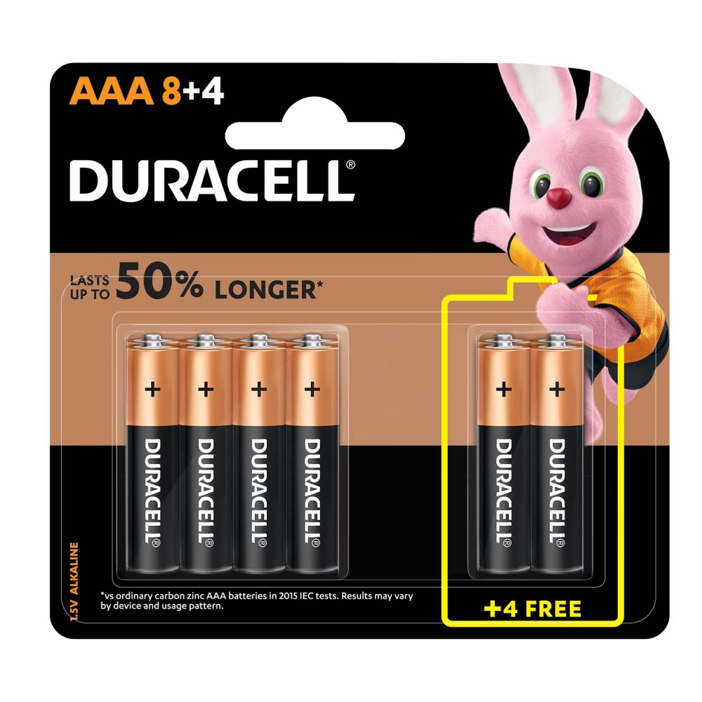 Duracell 1.5V Alkaline AAA Battery 12 PCS