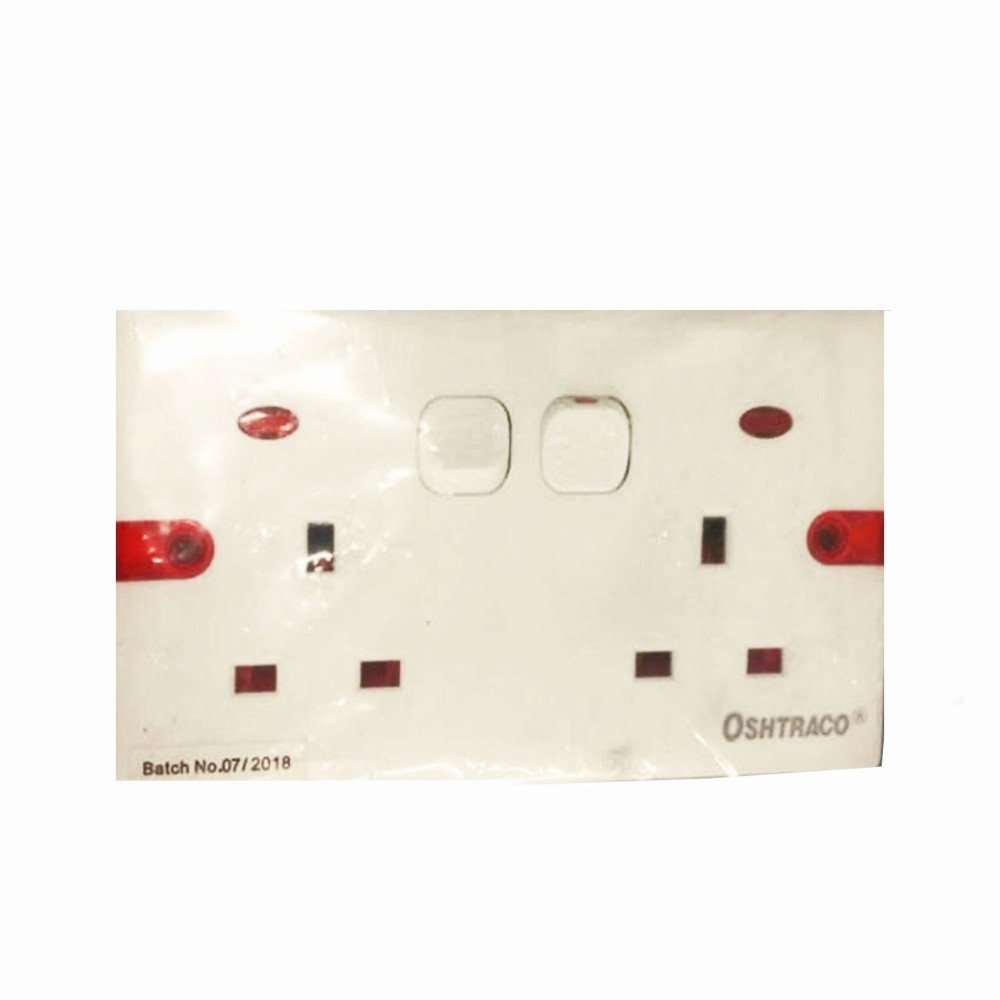 Oshtraco 2-Way Universal Wall Terminal Socket With Switch