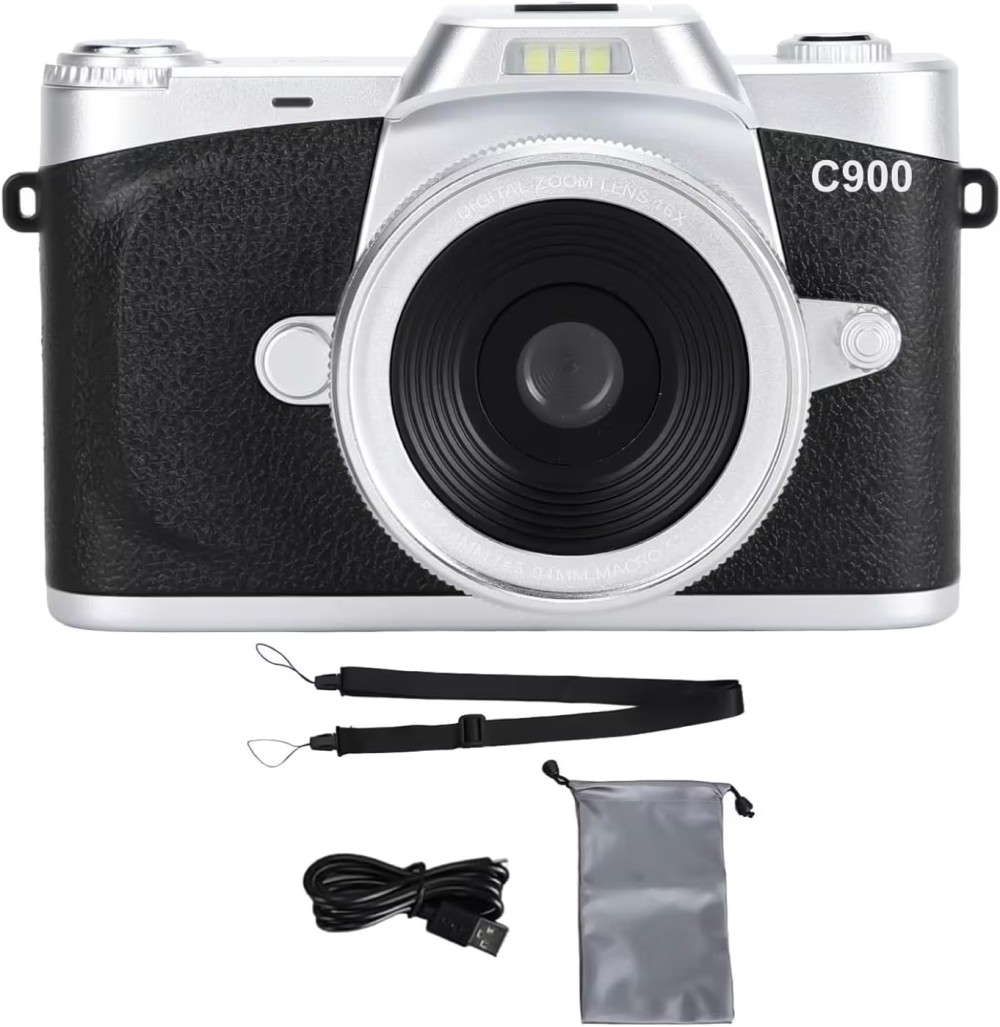 COOPIC C900 Digital Camera - 68MP, 4K Video, 3.0&quot; Flip Screen, 16x Zoom, Creative Filters - Black Edition