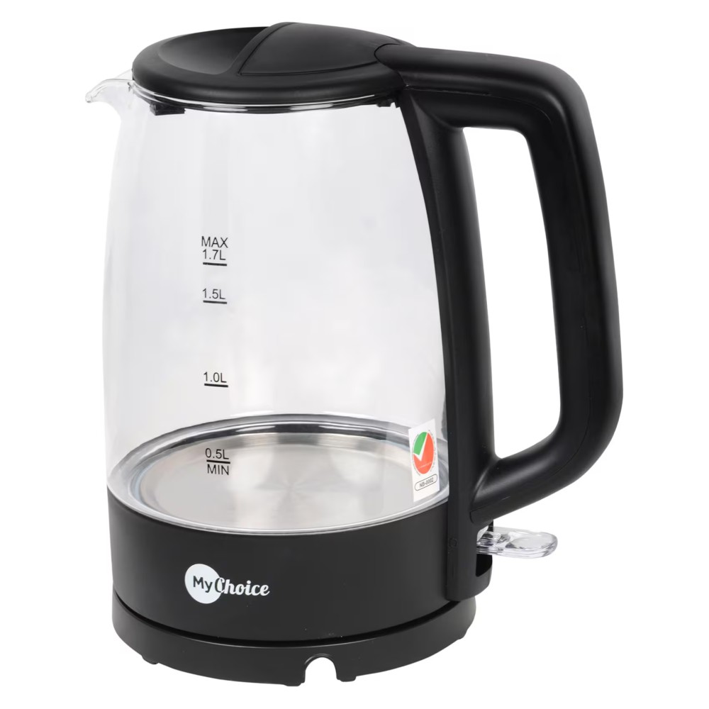 MyChoice Glass Electric Kettle MKT-233G Black 1.7L