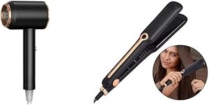 Fitto Hair Dryer Instant Dryer + Hair Straightener 1200W &ndash; 2-in-1 Professional Blow Dryer &amp; Hair Straightening Comb for Frizz-Free, Silky, and Smooth Hair, Fast Drying &amp; Styling, Salon Quality