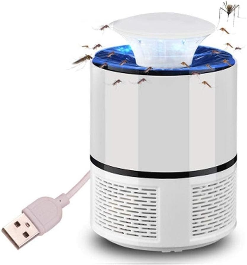 FITTO Electronic Mosquito Killer Lamp USB Power Anti-Mosquito Fly Inhaler Insect Killer Bug Zapper - Non-Toxic, Eco-Friendly Mosquito Trap Light for Home, Office, Camping - Silent, Safe for Family