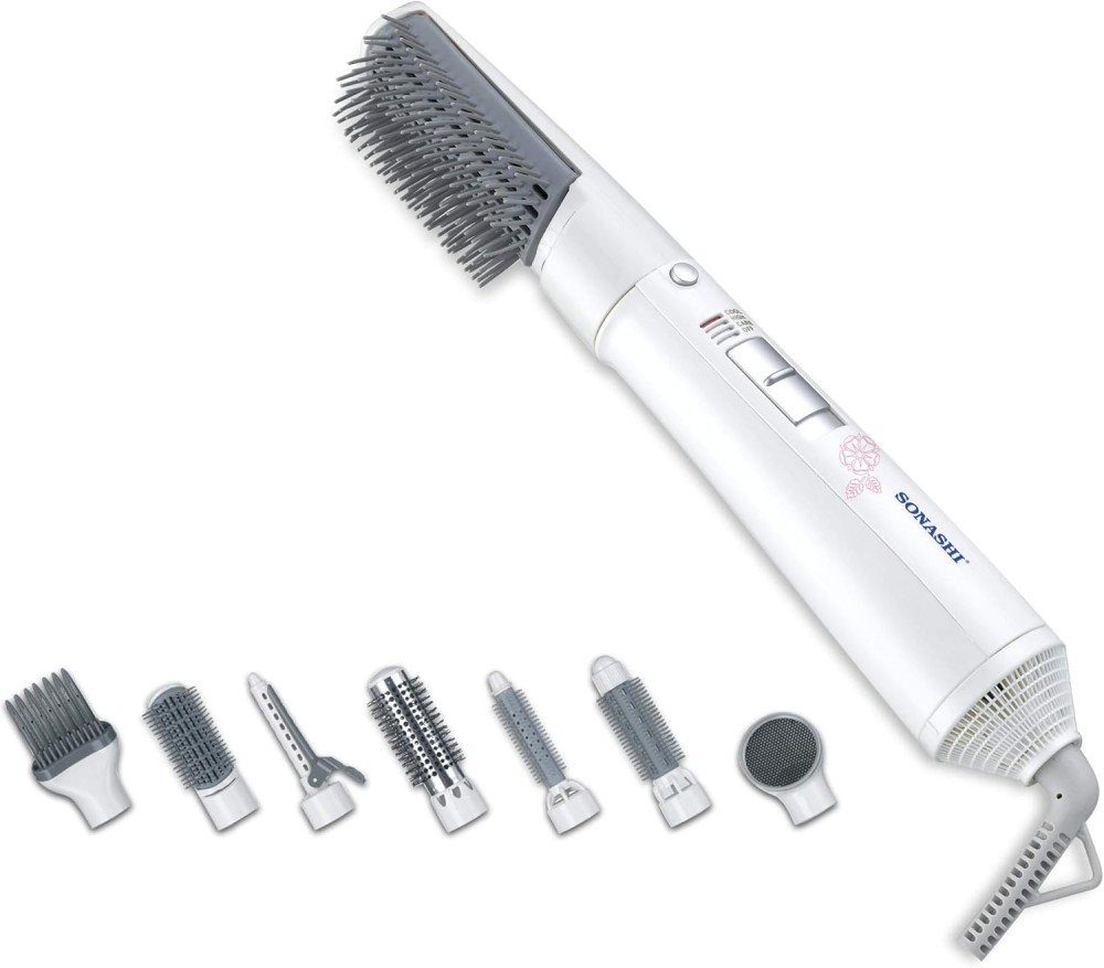Fitto 7-in-1 Women Hair Styler - Multi-Functional Hair Tool with Curling Iron, Straightener, Crimper, Blow Dryer &amp; More, Adjustable Heat Settings, Professional Hair Styling for All Hair Types