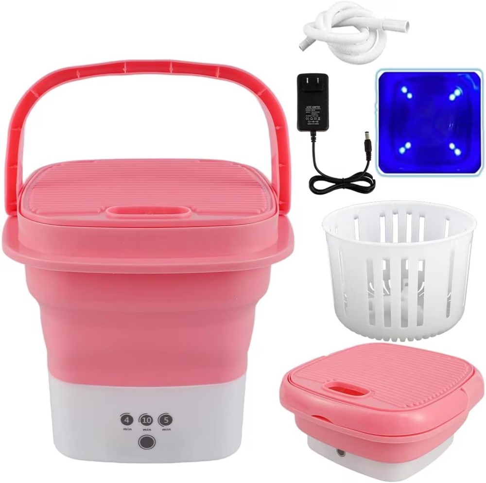 Fitto Portable Washing Machine, 5L Capacity, Compact &amp; Lightweight, Ideal for Small Loads, Travel, Apartments, Dorms, &amp; RV Use &ndash; Energy-Efficient and Convenient for On-the-Go Cleaning