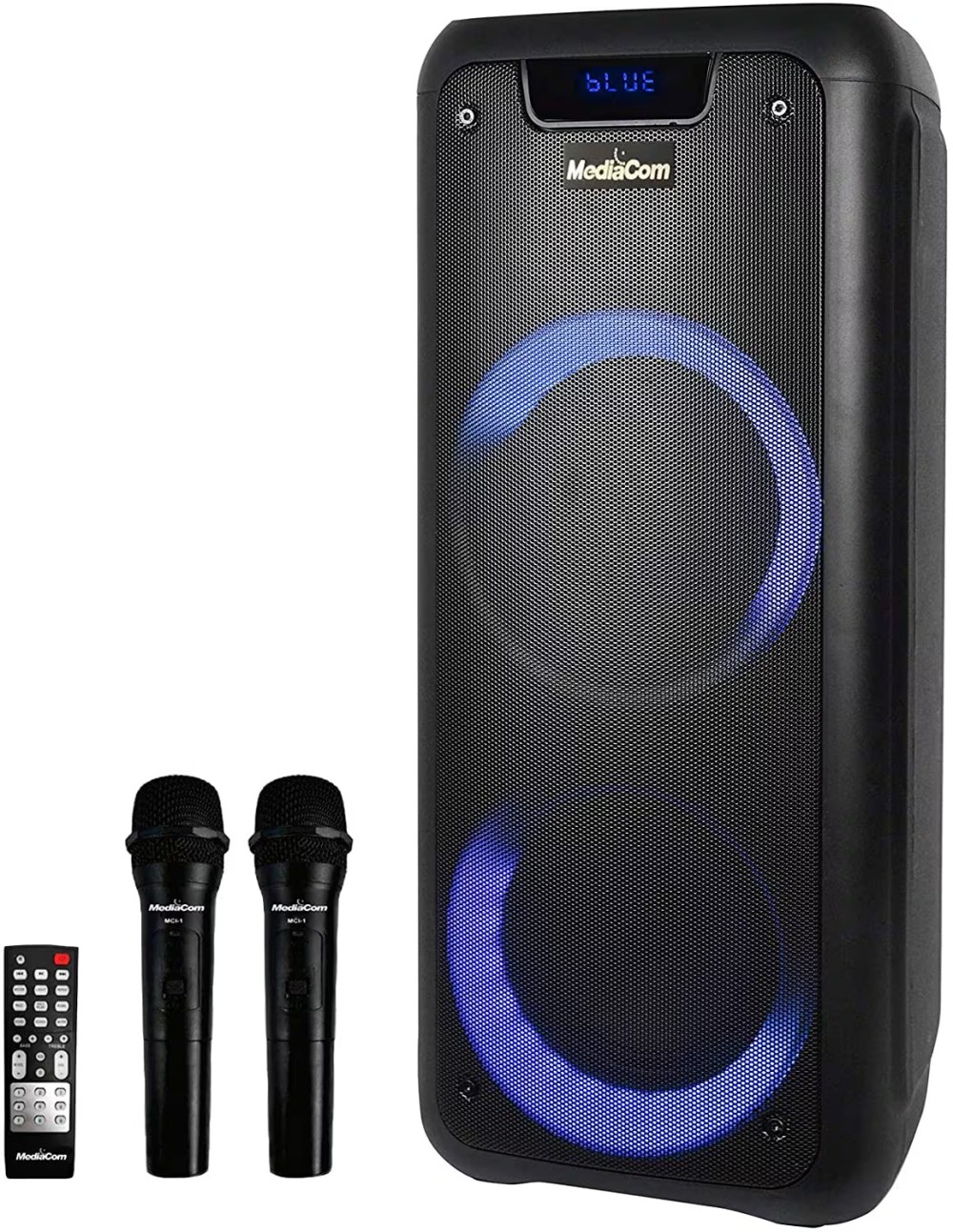 MediaCom MCI 525 Bluetooth Party Speaker with 2 Wireless Mics