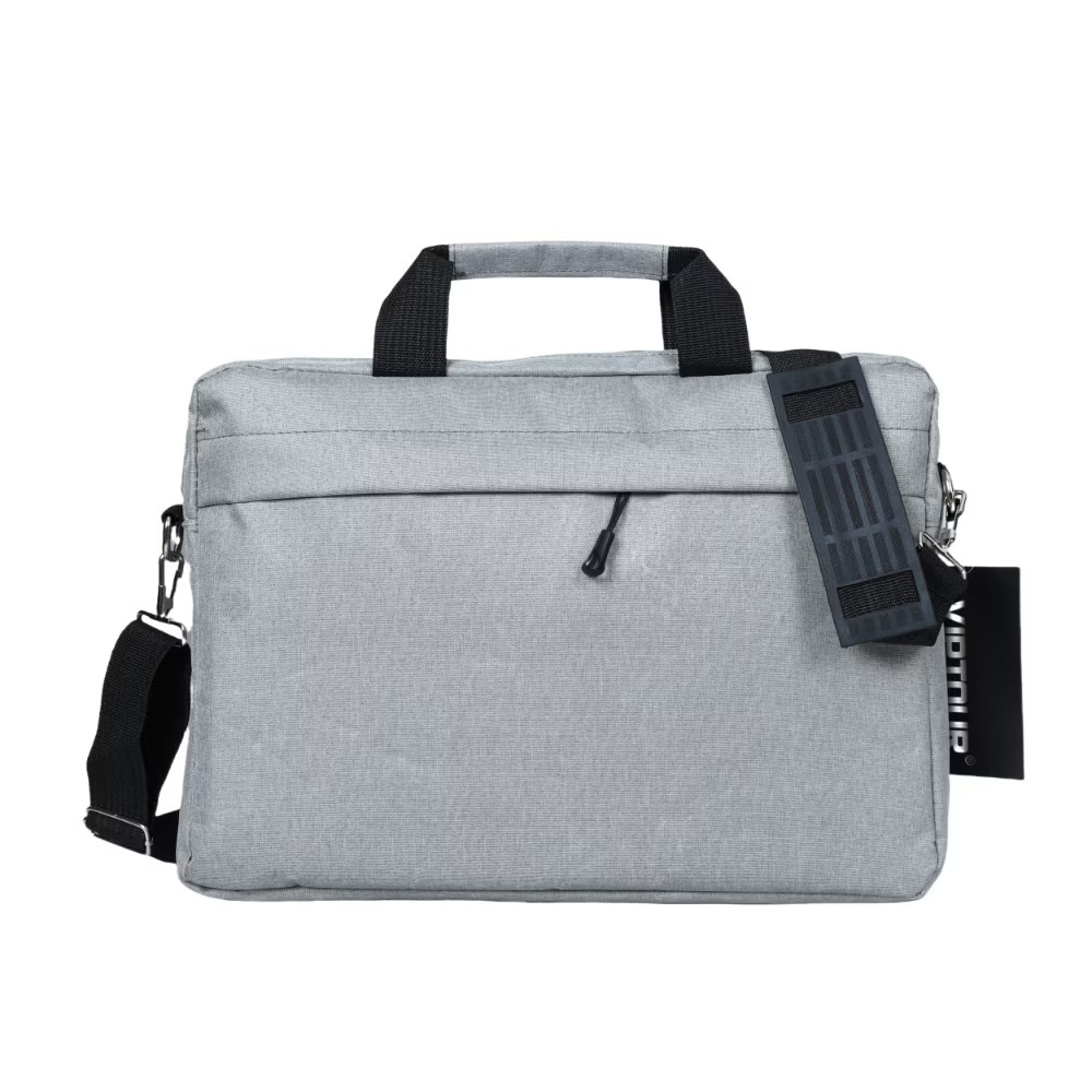 VIPTOUR Laptop Bag, Premium 16 Inch With Multiple Compartments, Padded Shoulder Strap Silver