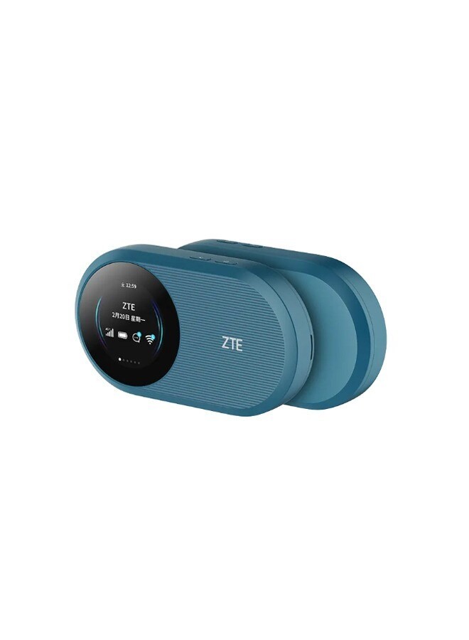 ZTE Wireless Mobile Wi-FI Router Pro U10S Pro,WiFi 6 Up to 287Mbps,3000mAh Unlock 4G LTE Pocket WiFi Router With Sim Card Slot And Type C Port-Blue
