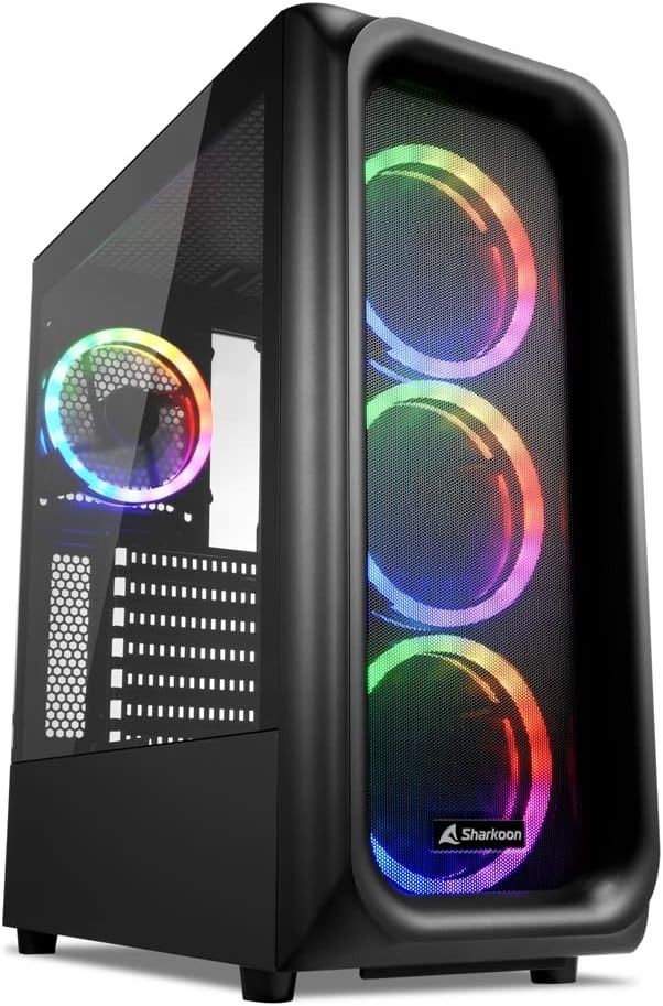 Sharkoon PC Gaming Desktop Intel i5-12400F 12TH GEN ASUS RTX 3050 16GB RGB DDR4 500GB NVMe SSD High-Performance