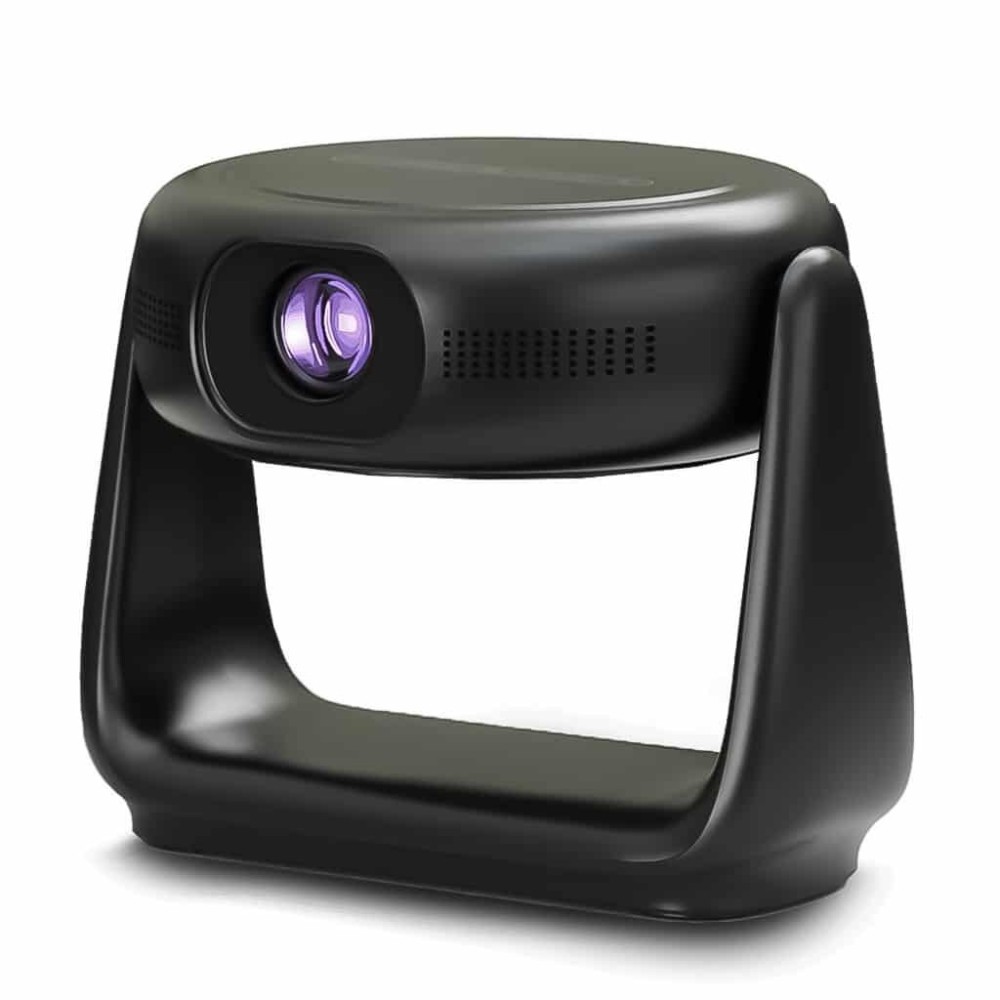 Powerology 300 Ansi Lumens Full HD Portable Projector with 1GB RAM 8GB Storage Built-in Battery and LCD light Mini Projector - Black