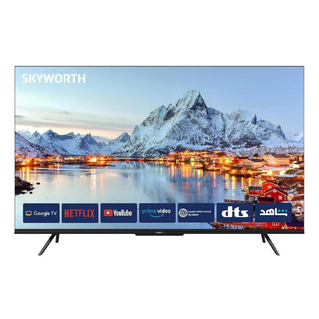 سكايورث تلفاز ذكي مقاس 50 بوصة UHD غوغل LED طراز SUE9350F باللون الأسود