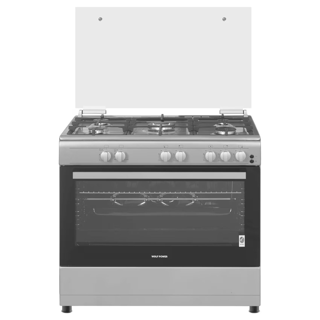 وولف باور موقد الغاز ذو 5 شعلات WCR950CI - فولاذ مقاوم للصدأ 90×60 سم