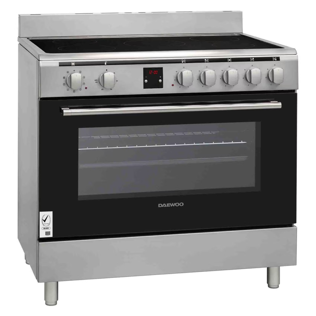 دايو طباخ سيراميك DCC-S965HF فضي 90سم